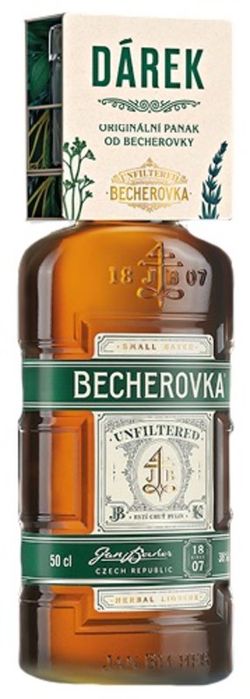 Becherovka 0,5l Nefiltr 38% + panák 0,5l